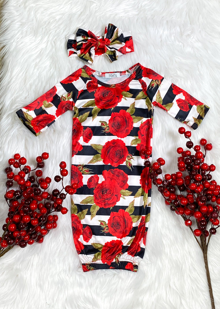 Rose Sleep Sack with Bow